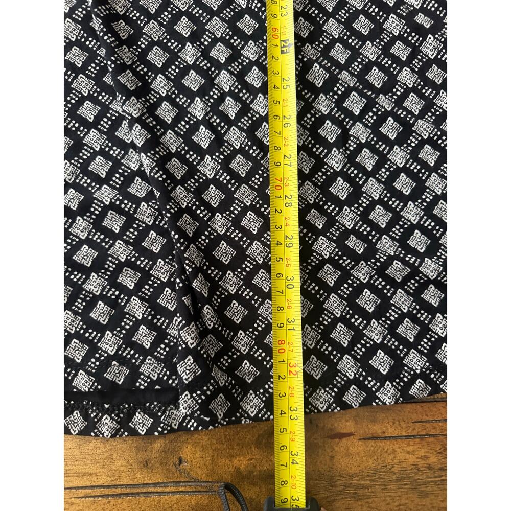 Old Navy Black White Printed Sleeveless Dress Women’s XS Knit Casual Midi - Picture 10 of 10